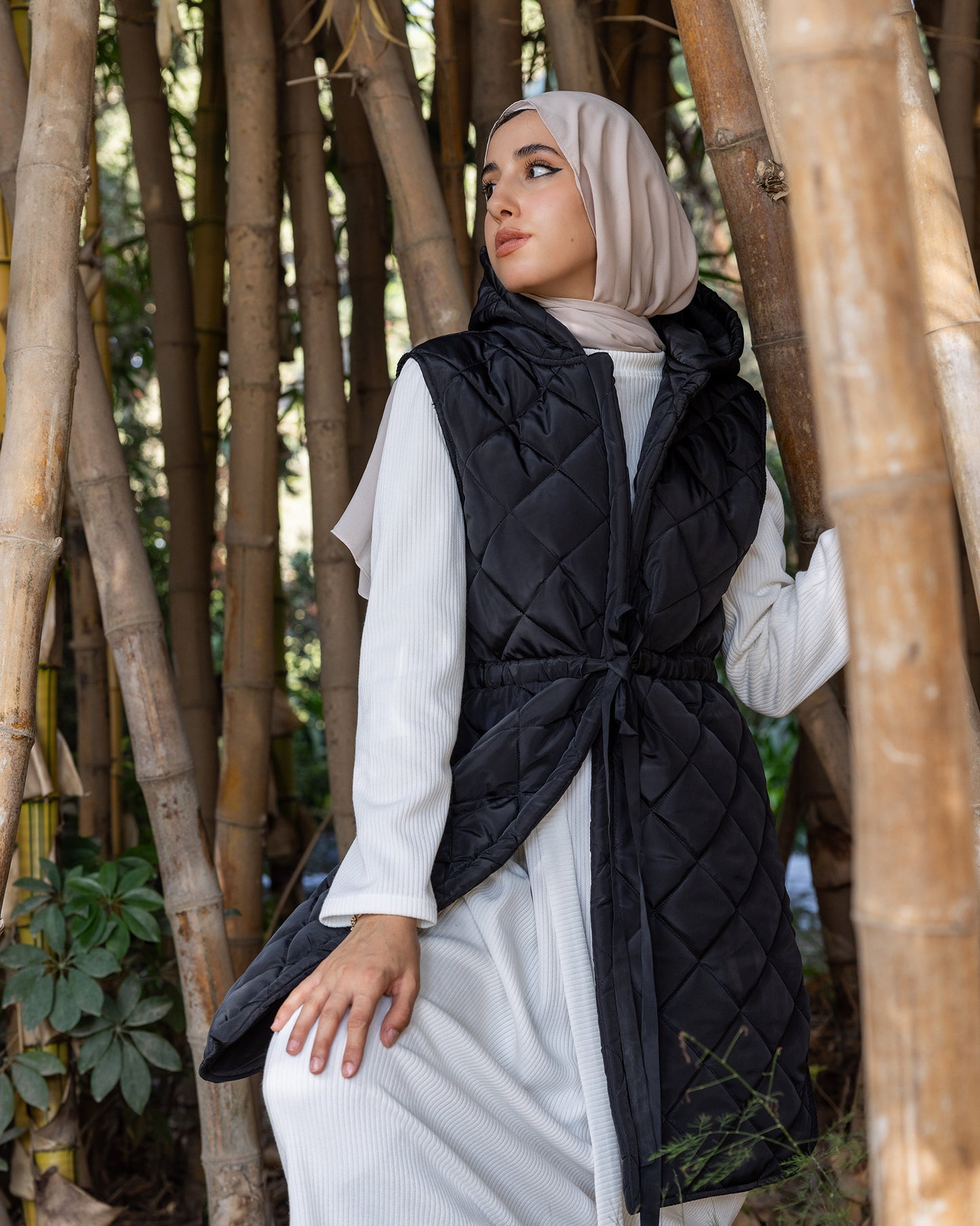 Quilted Puffer Vest Black 107