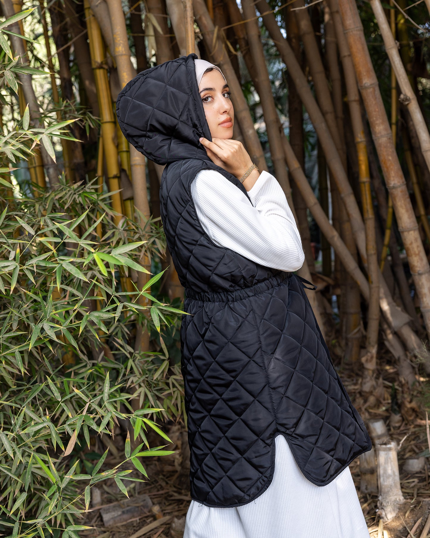Quilted Puffer Vest Black 107