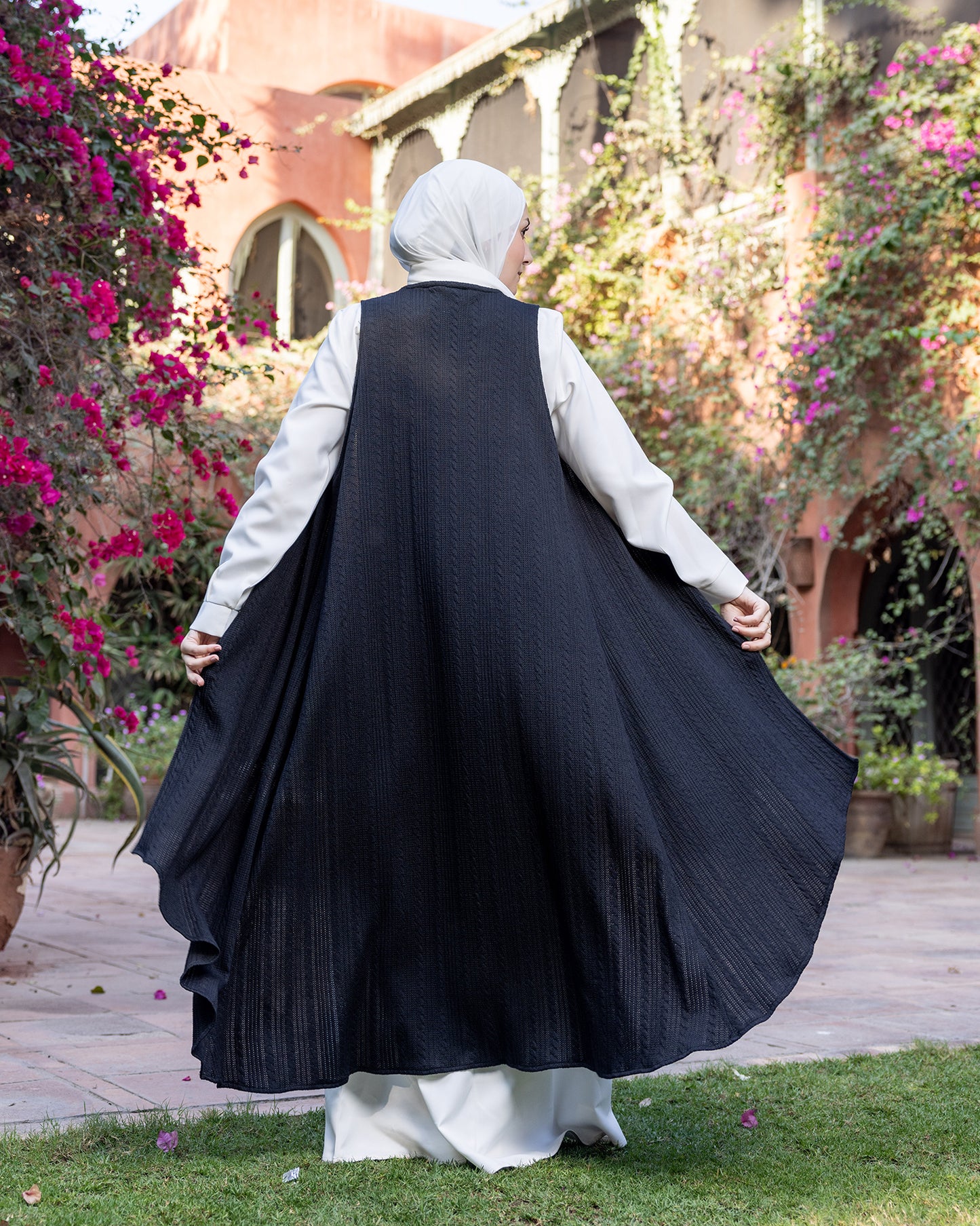 Wool Knit Cardigan Black