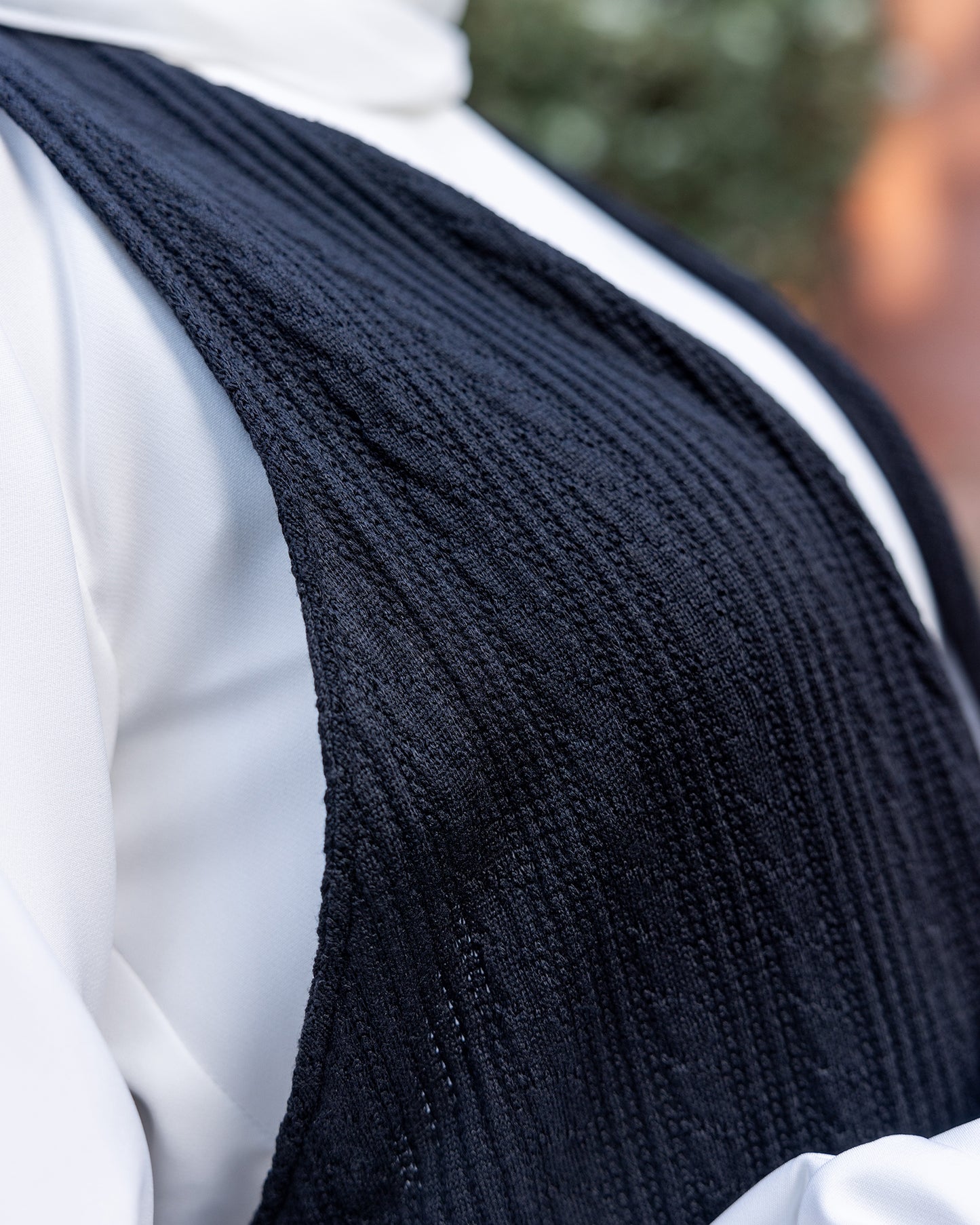 Wool Knit Cardigan Black