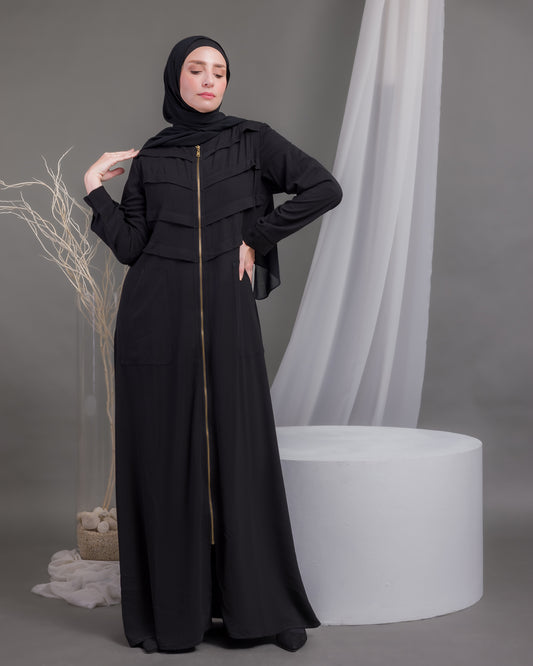 Zipper Abaya With Pockets Code 94