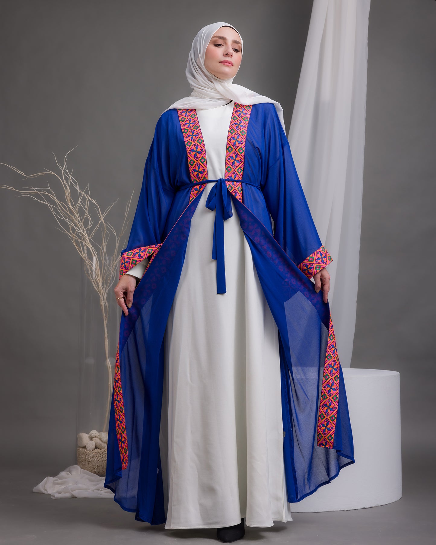 Free Size Chiffon Cape Royal Blue