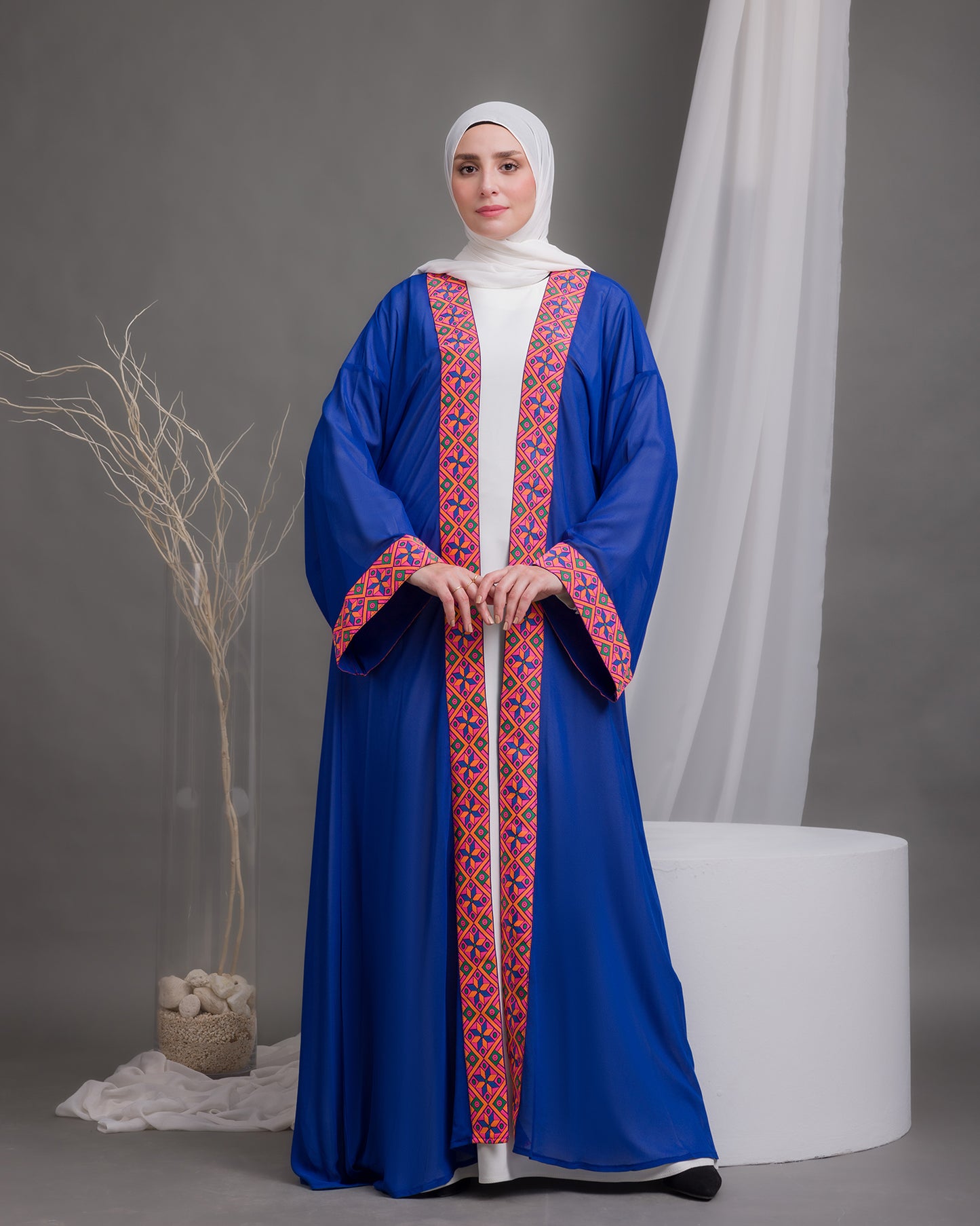 Free Size Chiffon Cape Royal Blue