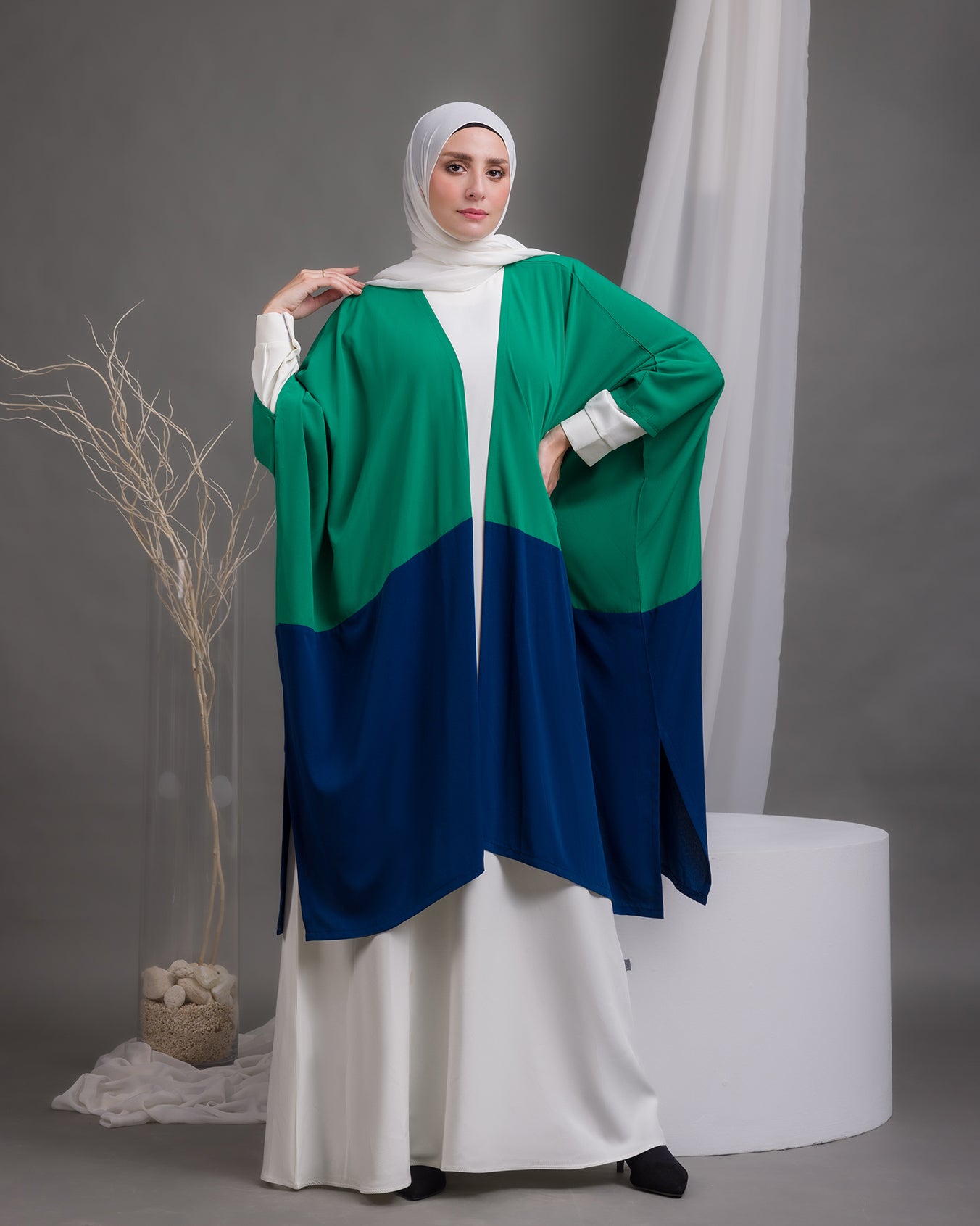 Free Size Cardigan Green Blue 23
