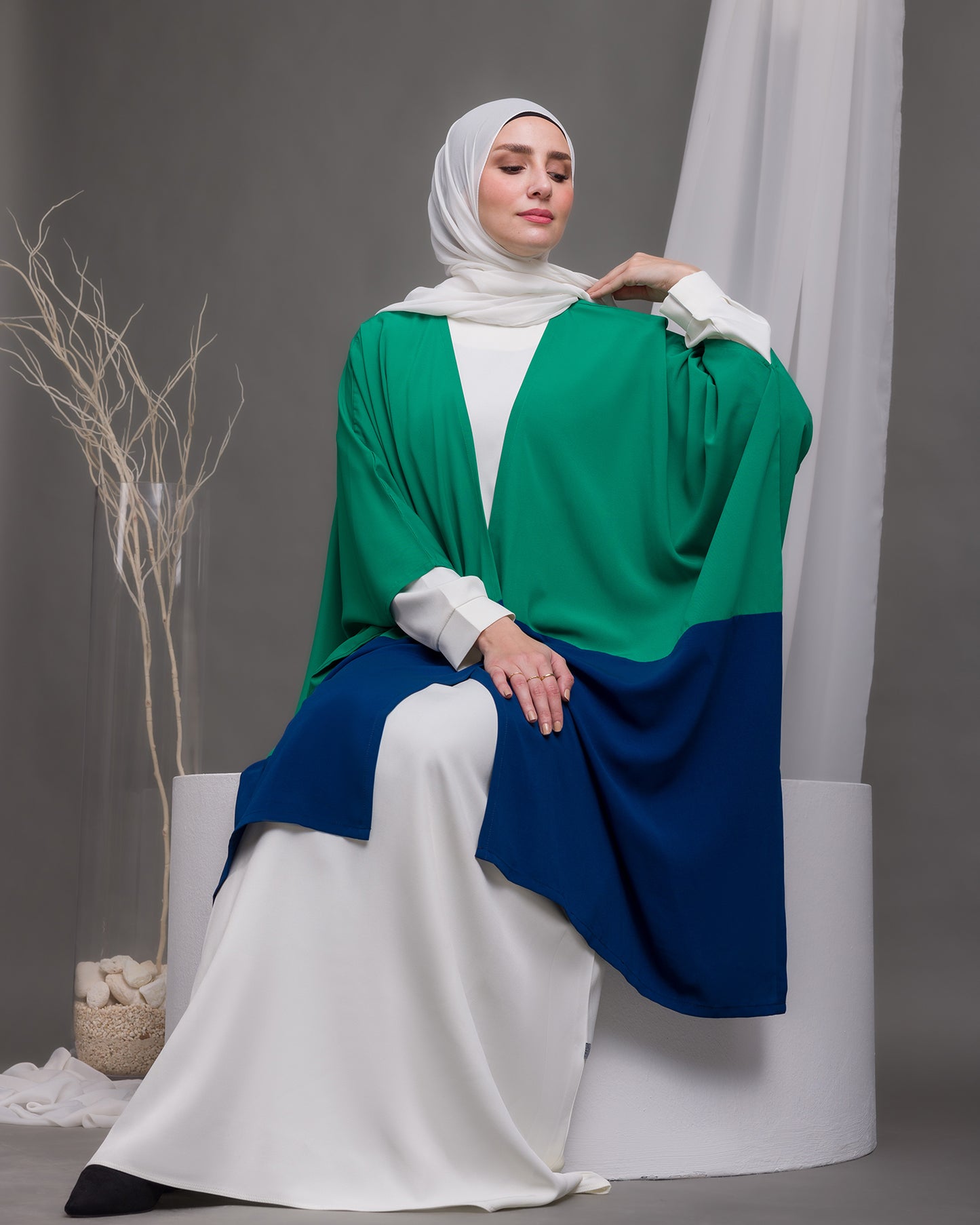 Free Size Cardigan Green Blue 23