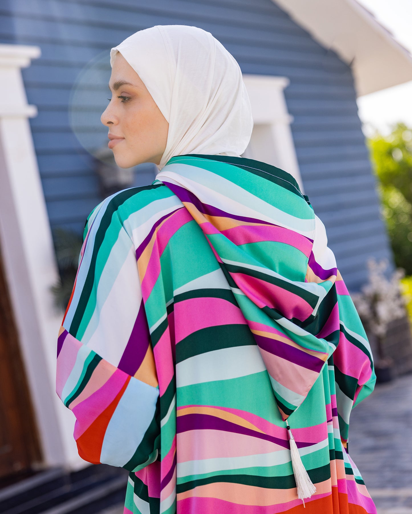 Colorful Moroccan Satin Prayer Wear