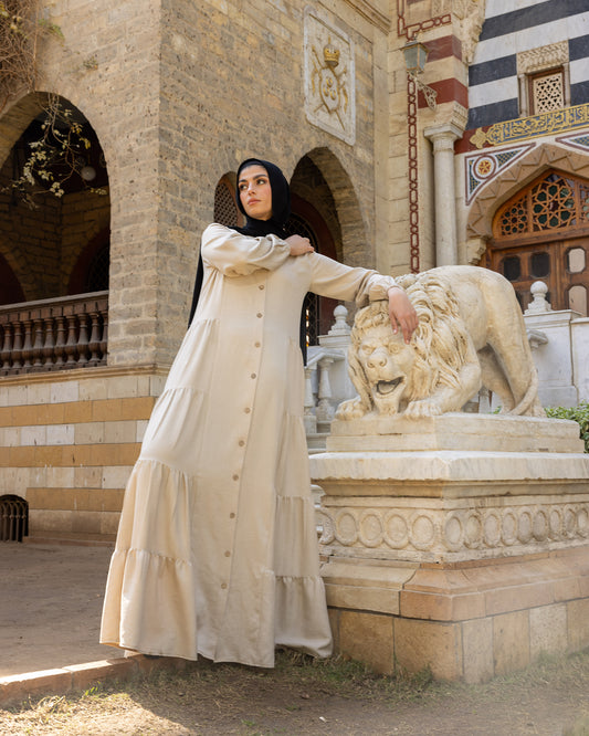 Linen Dress Light Beige code 109