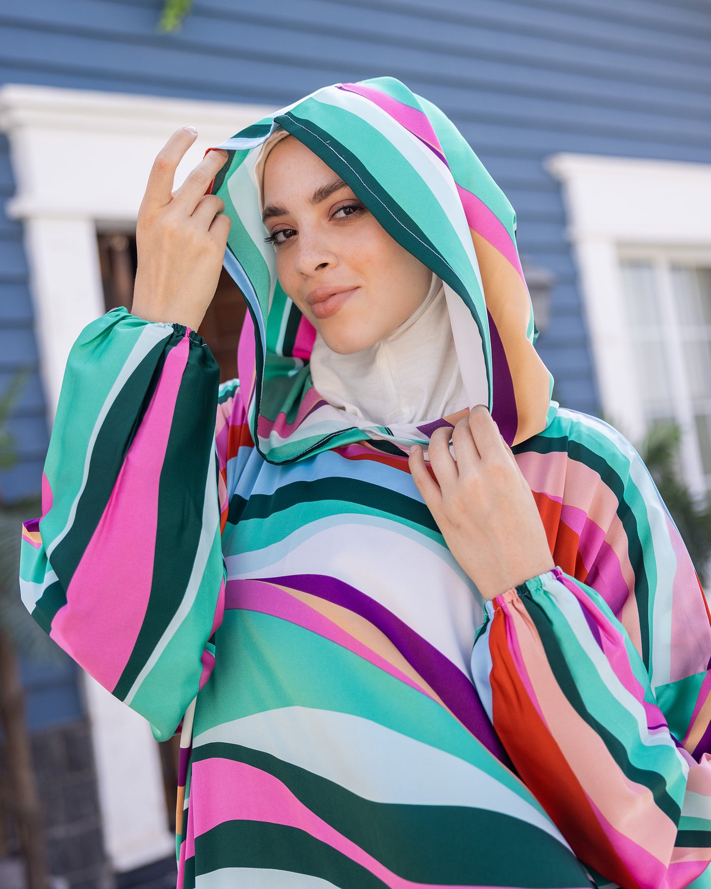 Colorful Moroccan Satin Prayer Wear