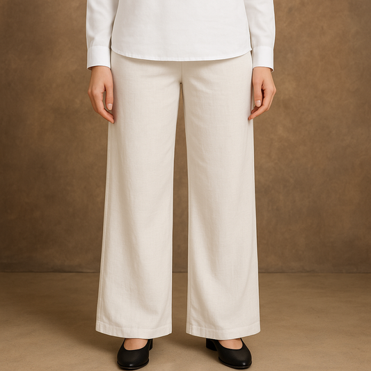 Linen pants Code 74 white