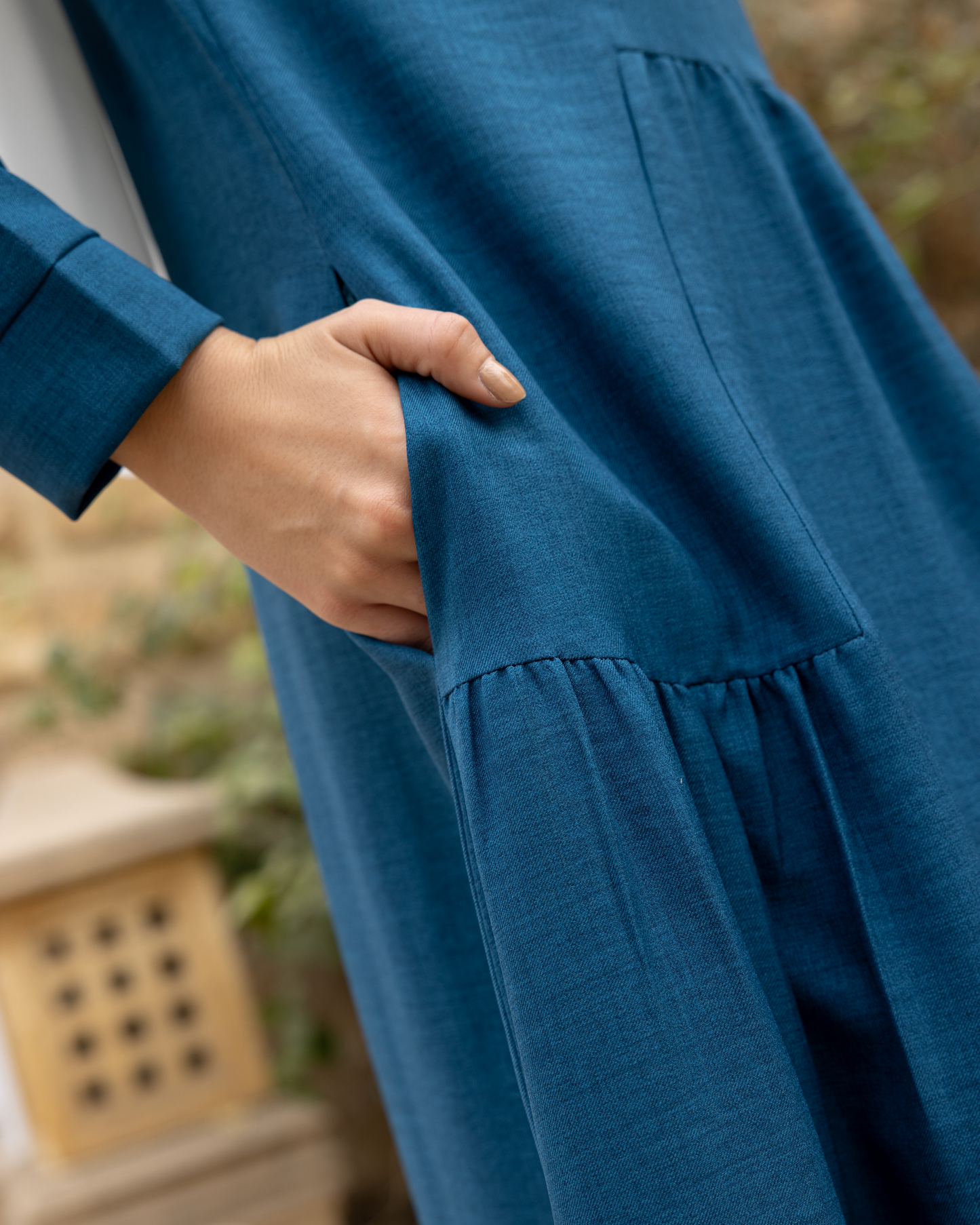 Linen dress with Pockets Code 301 blue
