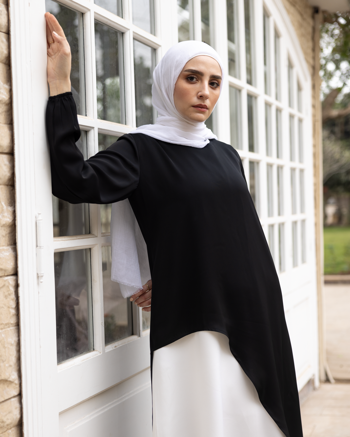 Long Silk Blouse code 82 Black