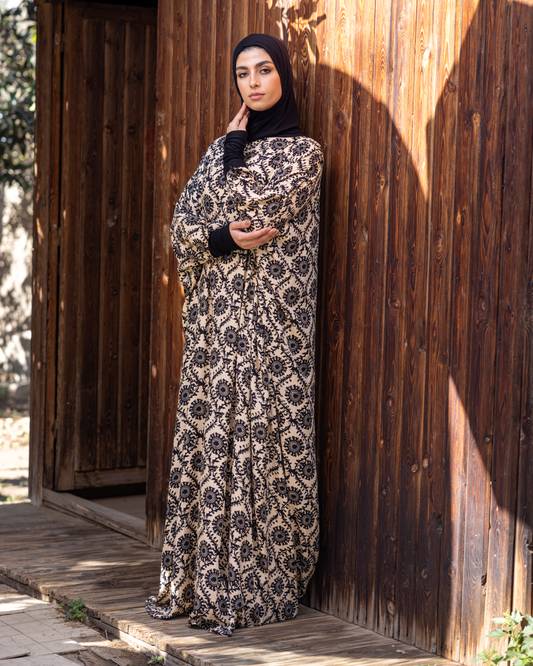 Cotton viscose Esdal beige& Black Code 333