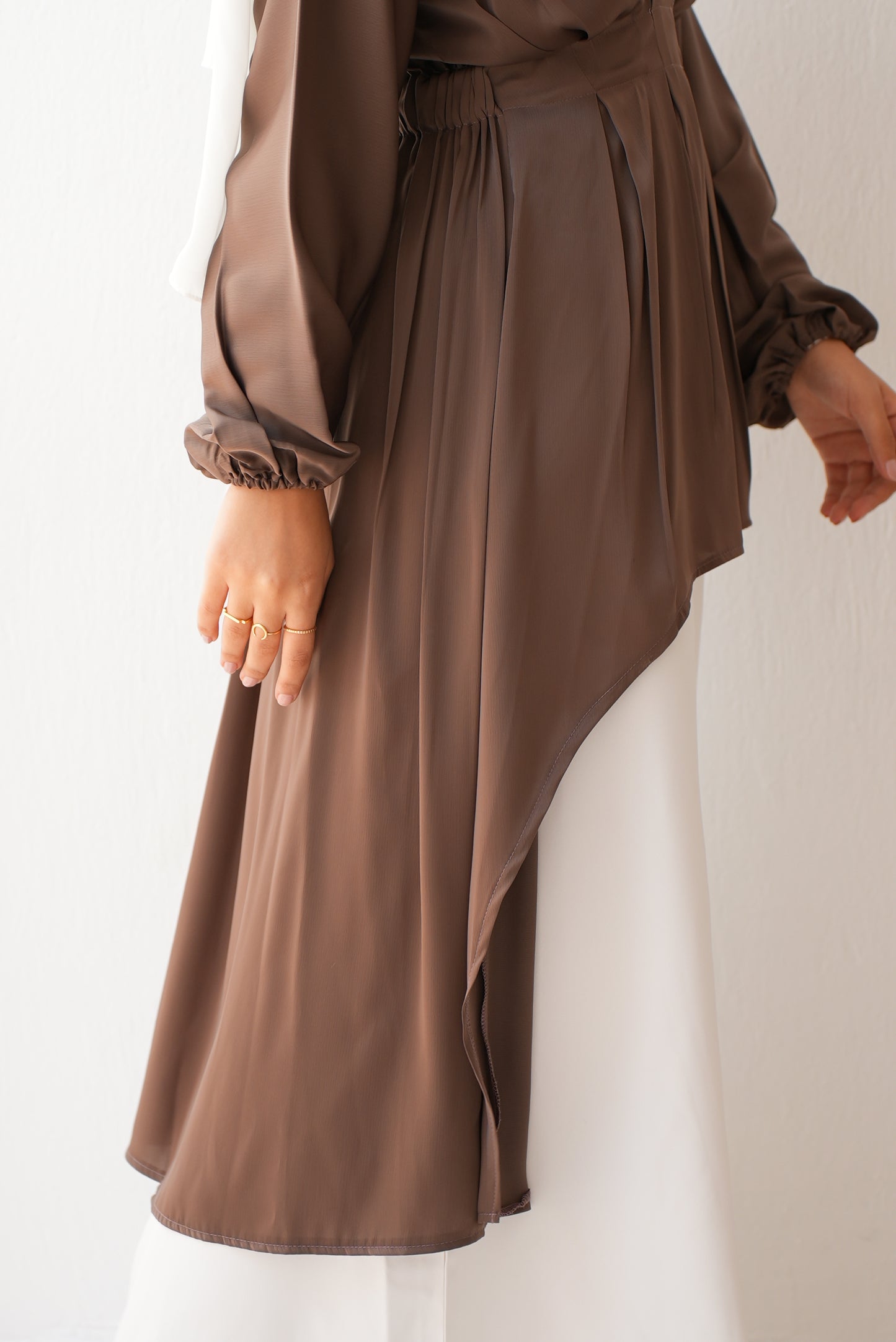 Feminine Silk Blouse Code 407 Café