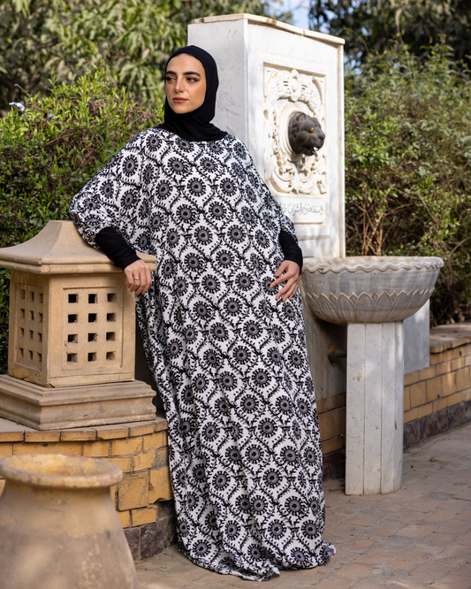 Cotton viscose esdal Code 333 black & White