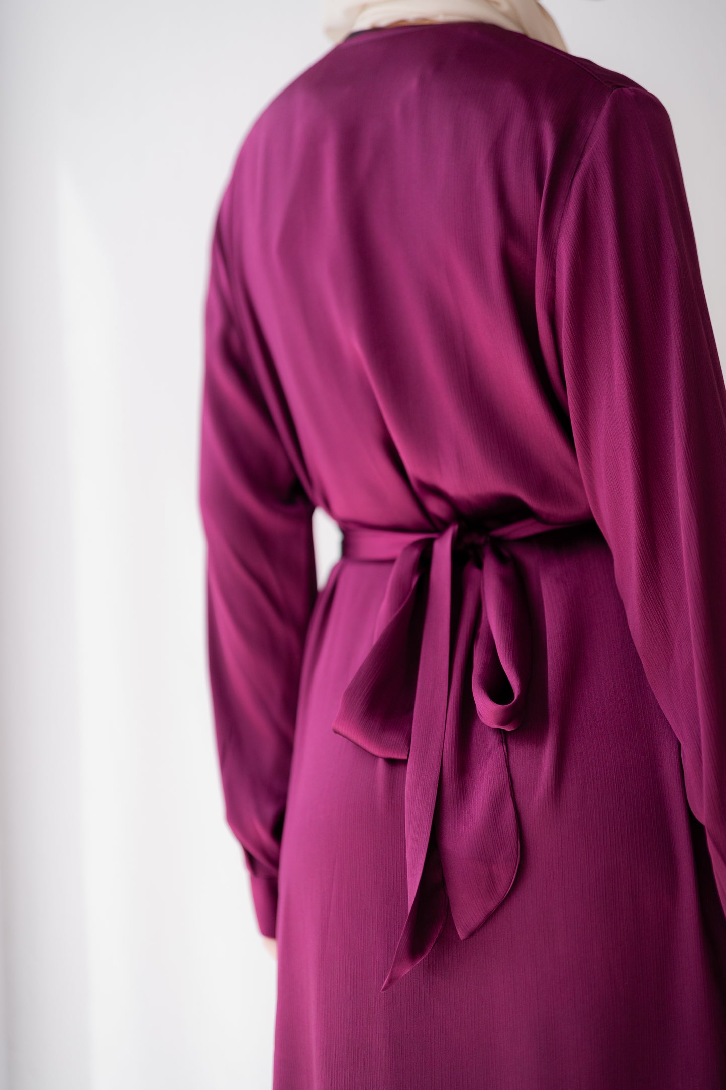 Silk dress with attached belt code 307