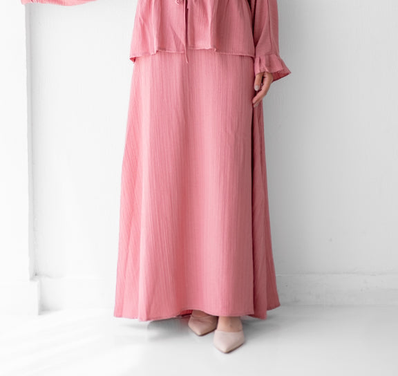 Soft Crinkle Basic Skirt Code 119 Dusty Rose