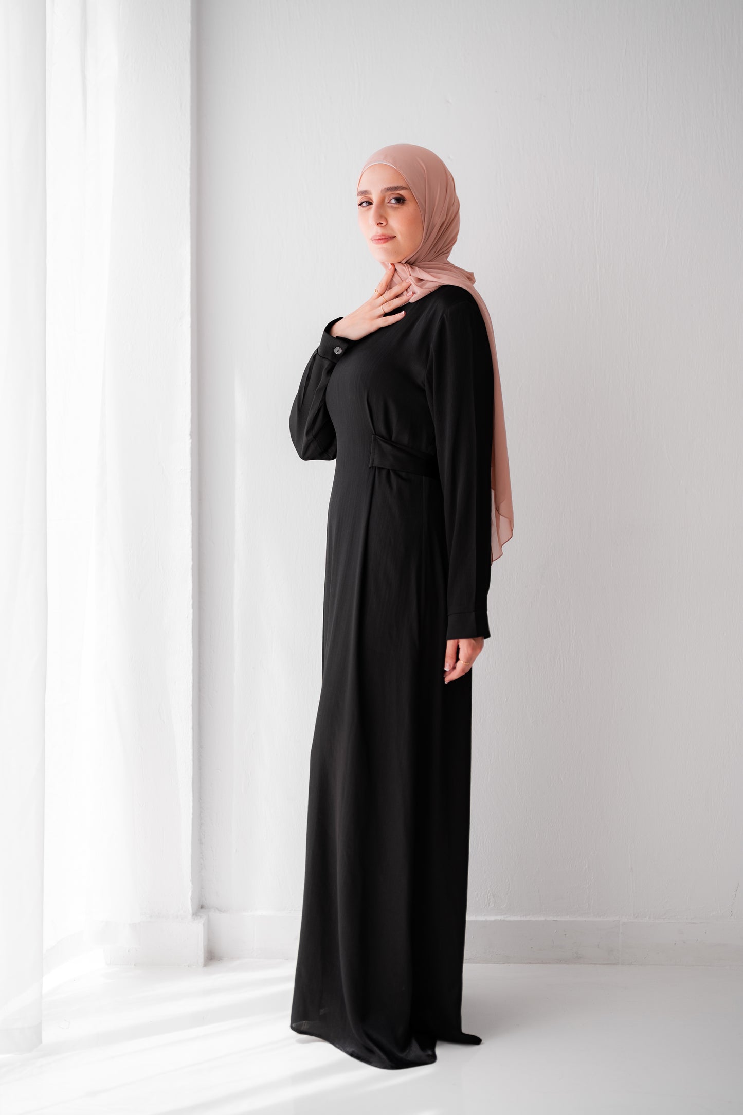 Silk dress belt attached code 307