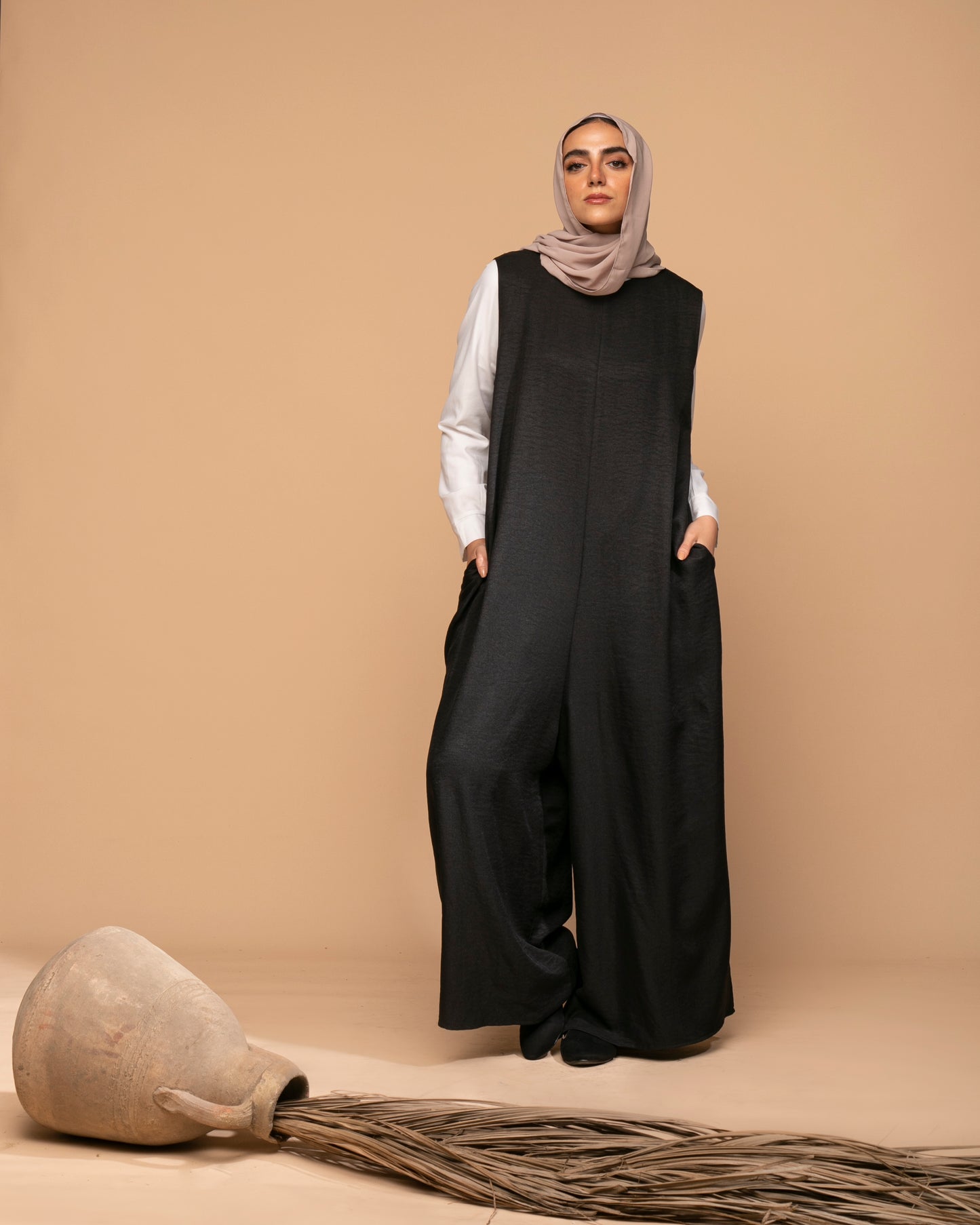 Sleeveless Jumpsuit Black code 117