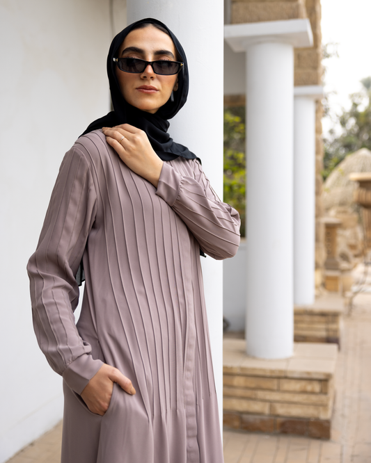 Crepe dress with pockets Code 811 Beige