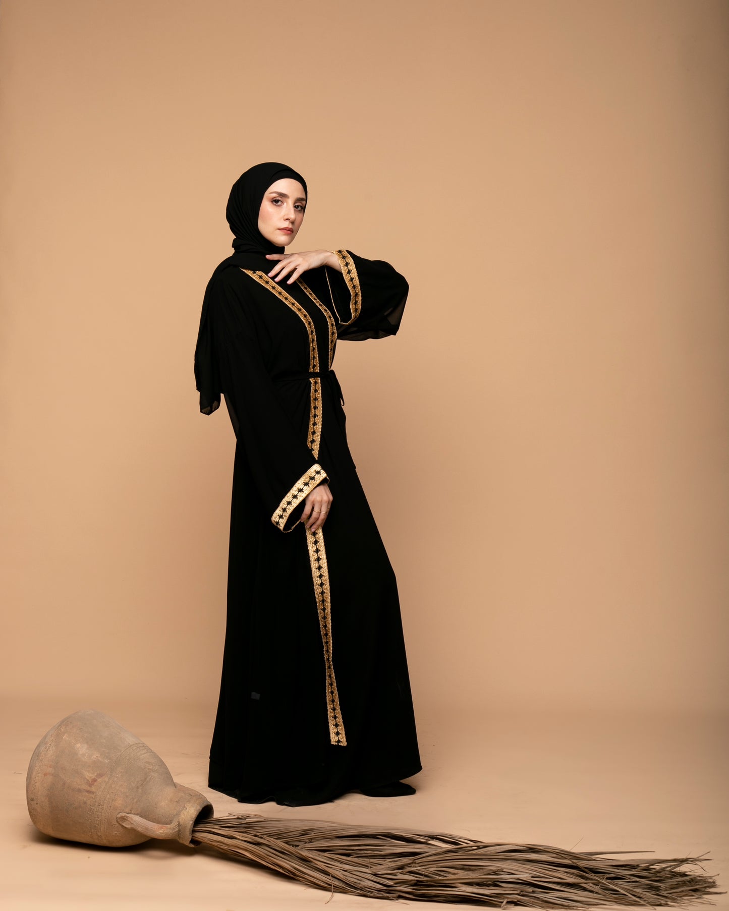 Free Size Chiffon Cape Black code 99