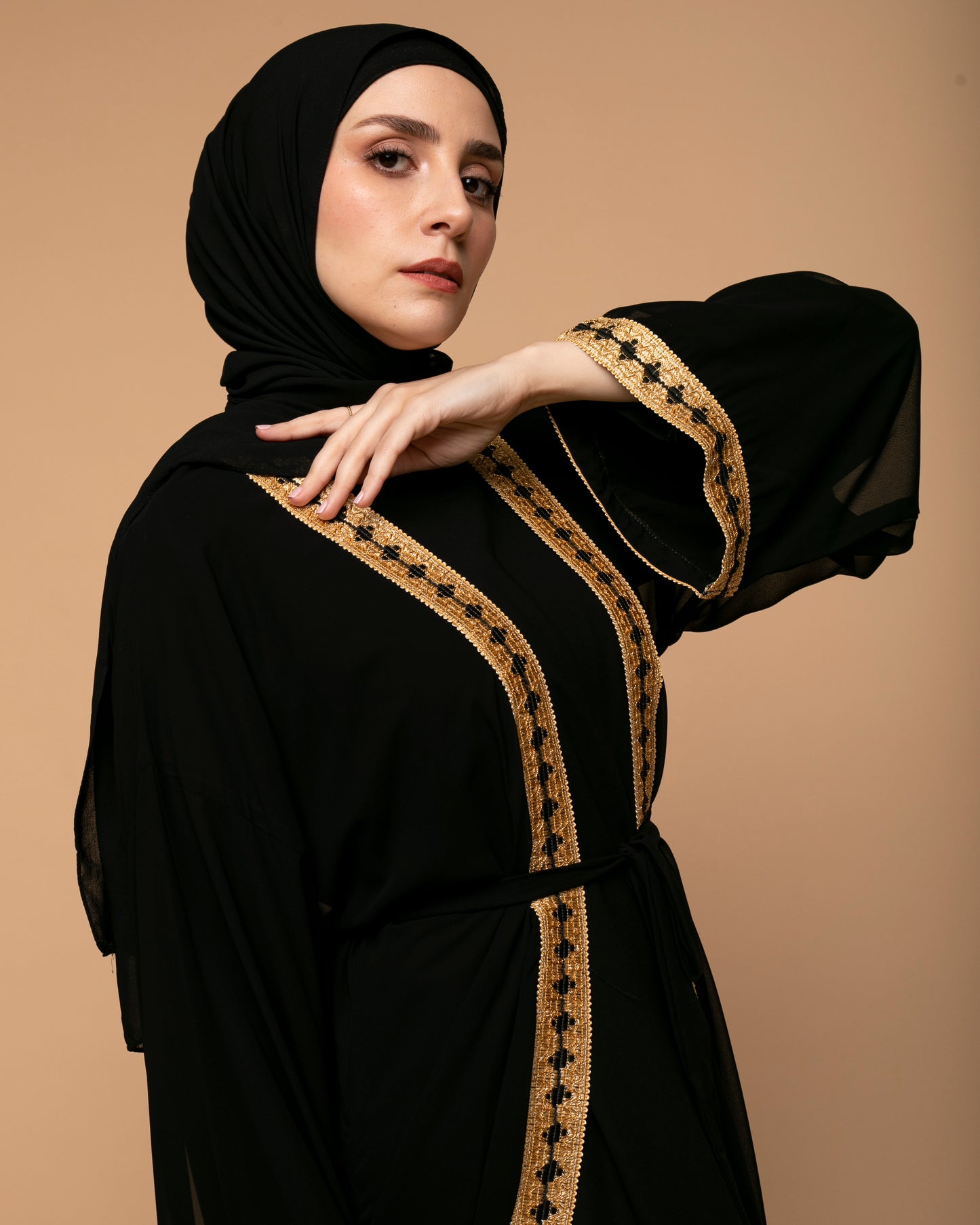 Free Size Chiffon Cape Black code 99