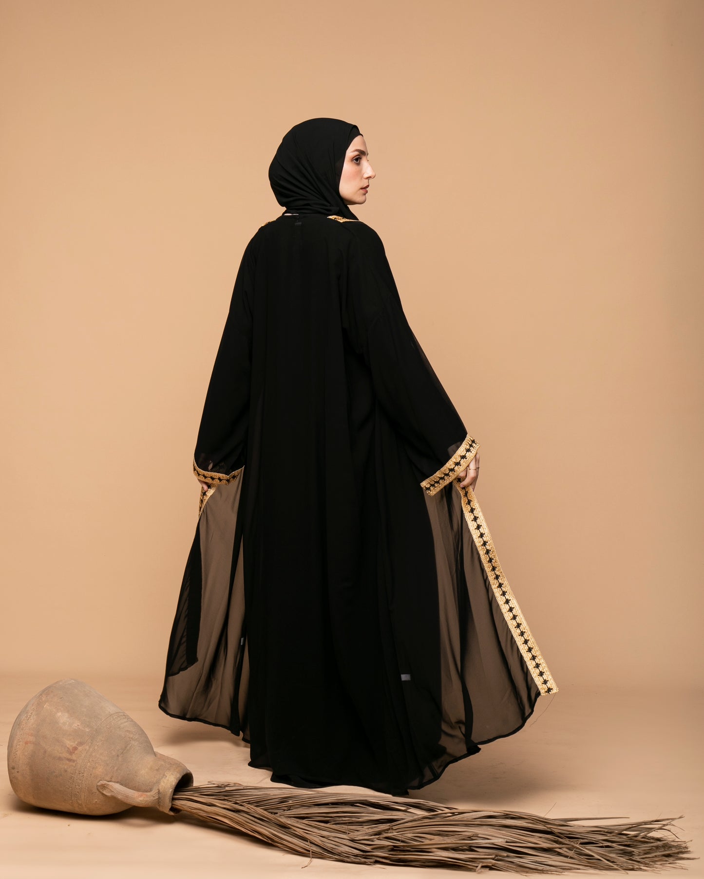 Free Size Chiffon Cape Black code 99