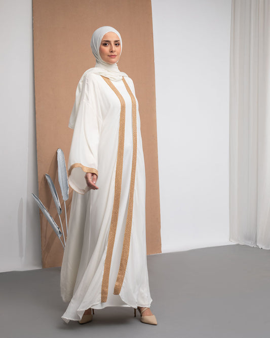 Free Size Chiffon Cape Offwhite code 99 white