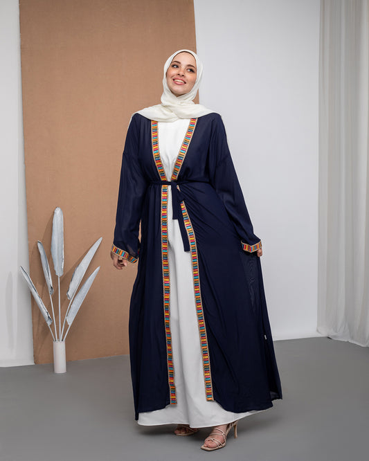 Free Size Chiffon Cape Navy