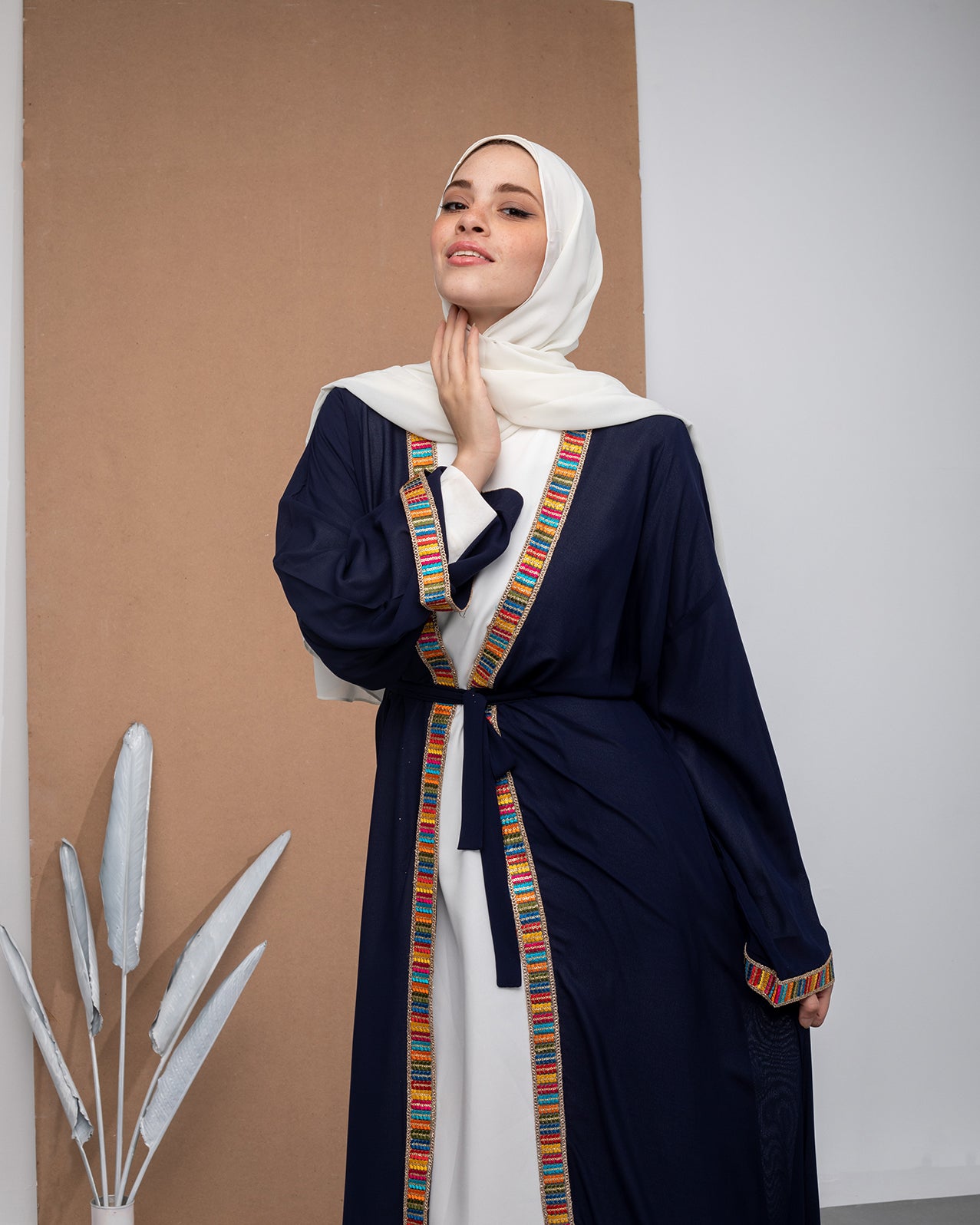 Free Size Chiffon Cape Navy