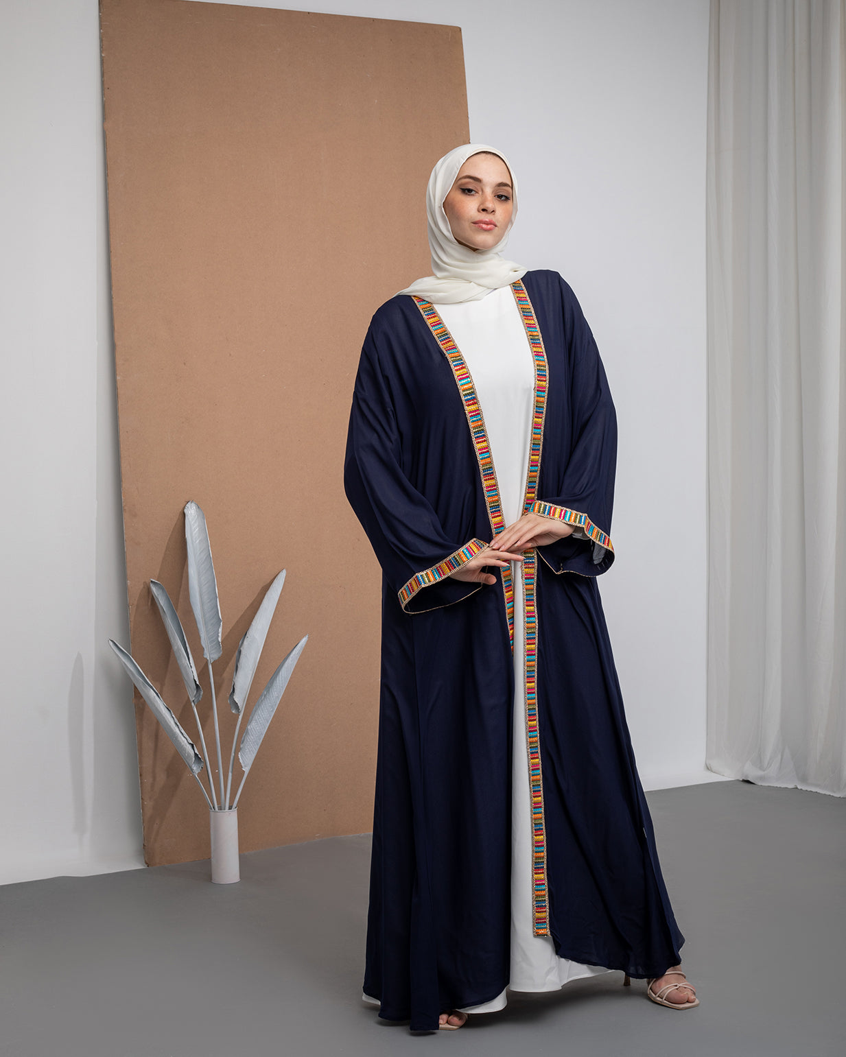 Free Size Chiffon Cape Navy