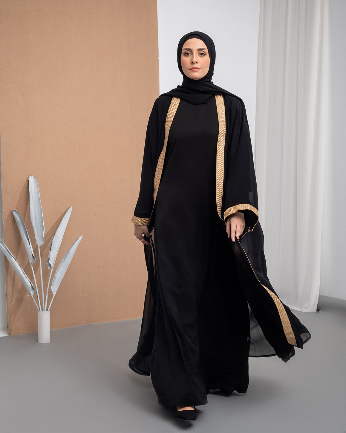 Free Size Chiffon Cape Black code 99