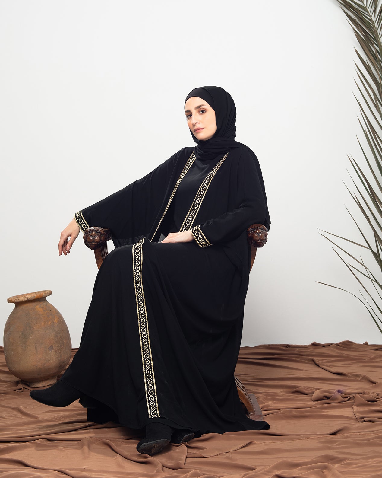 Free Size Chiffon Cape Black code k2