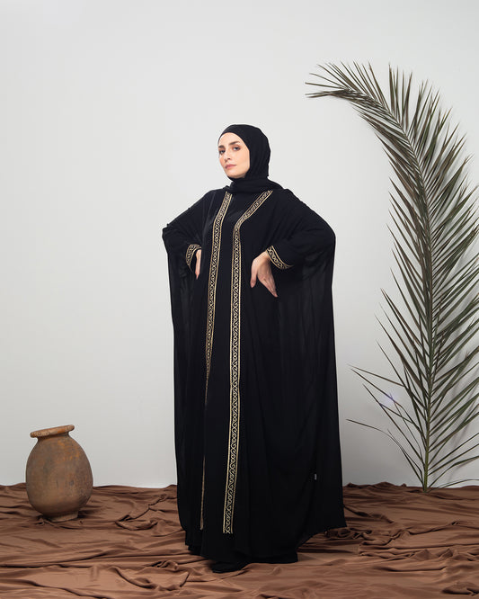 Free Size Chiffon Cape Black code k2