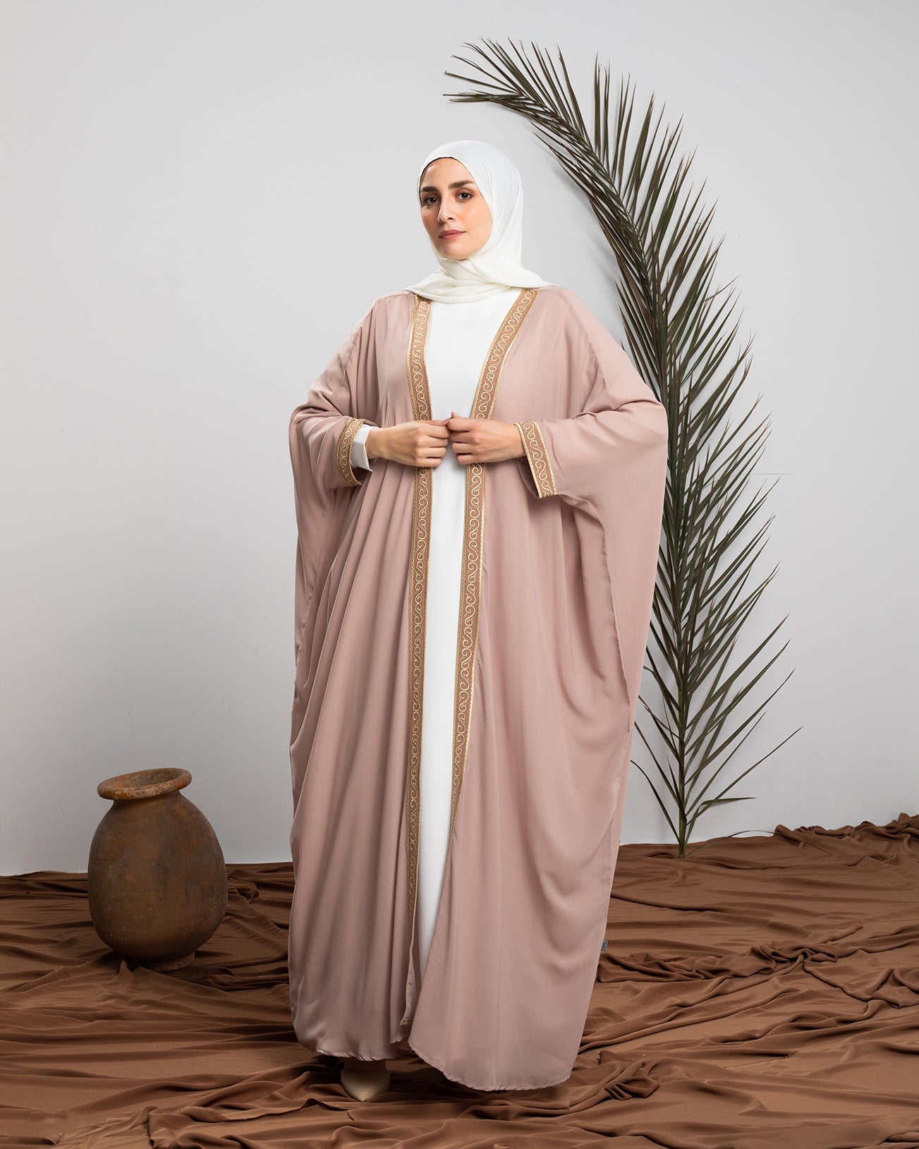 Free Size Chiffon Cape Beige
