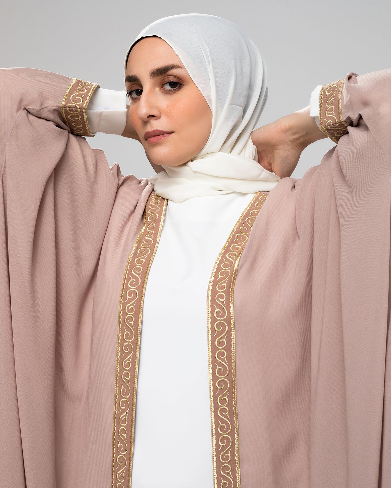 Free Size Chiffon Cape Beige