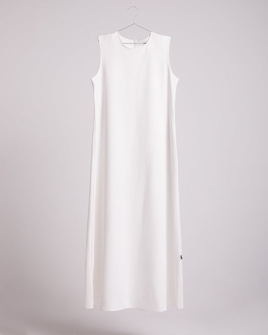 Basic Sleeveless Dress Offwhite 13