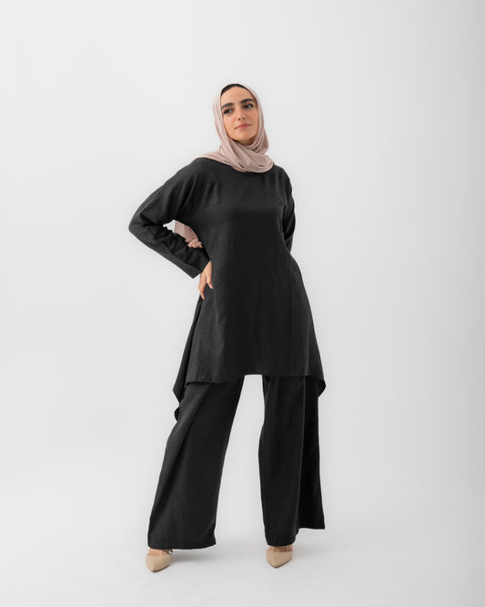 Linen Set Black. Code 1074