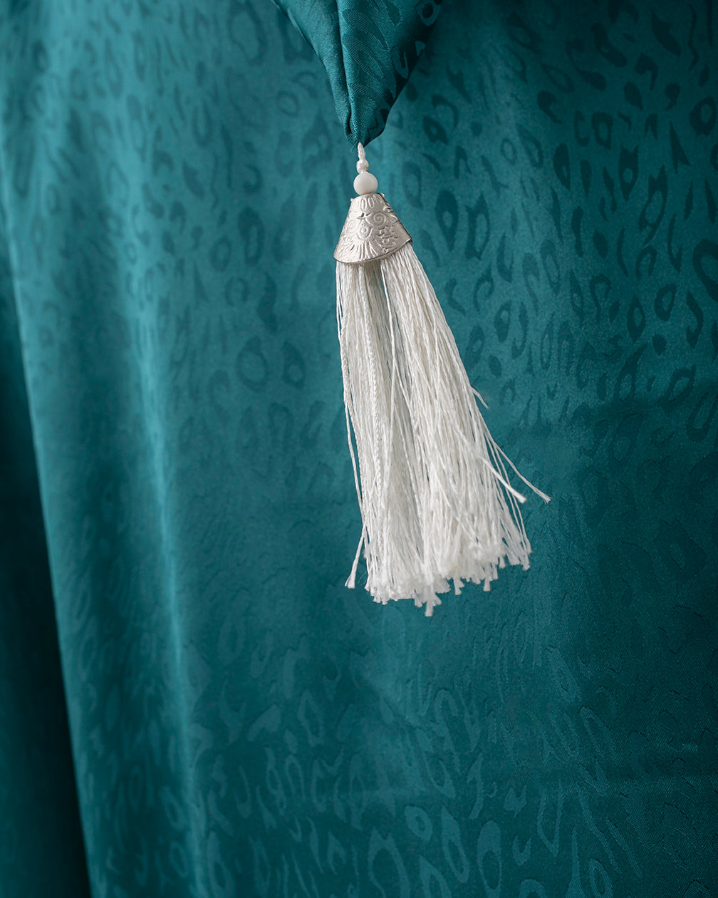 Moroccan Satin Prayer Wear Teal code 2000