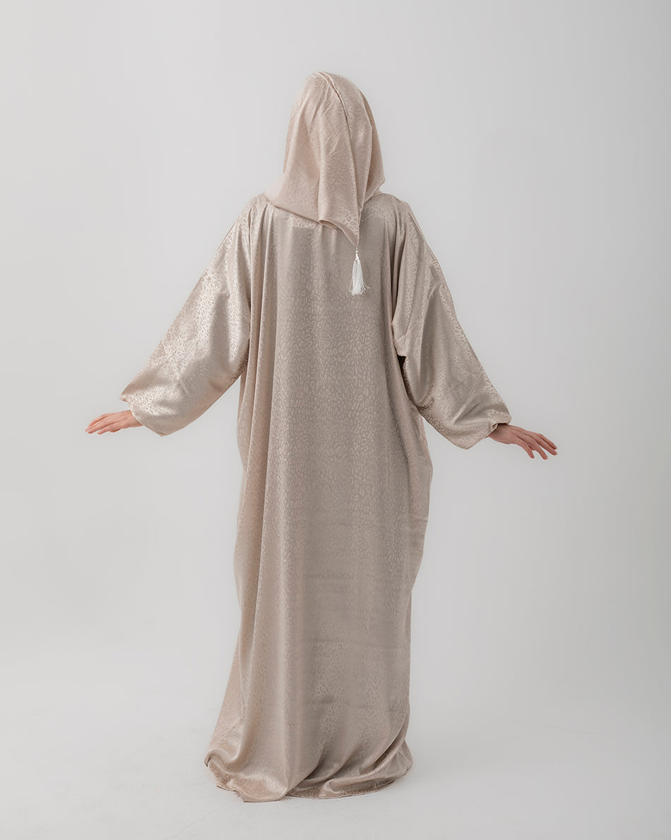 Moroccan Satin Prayer Wear Light Beige code 2000