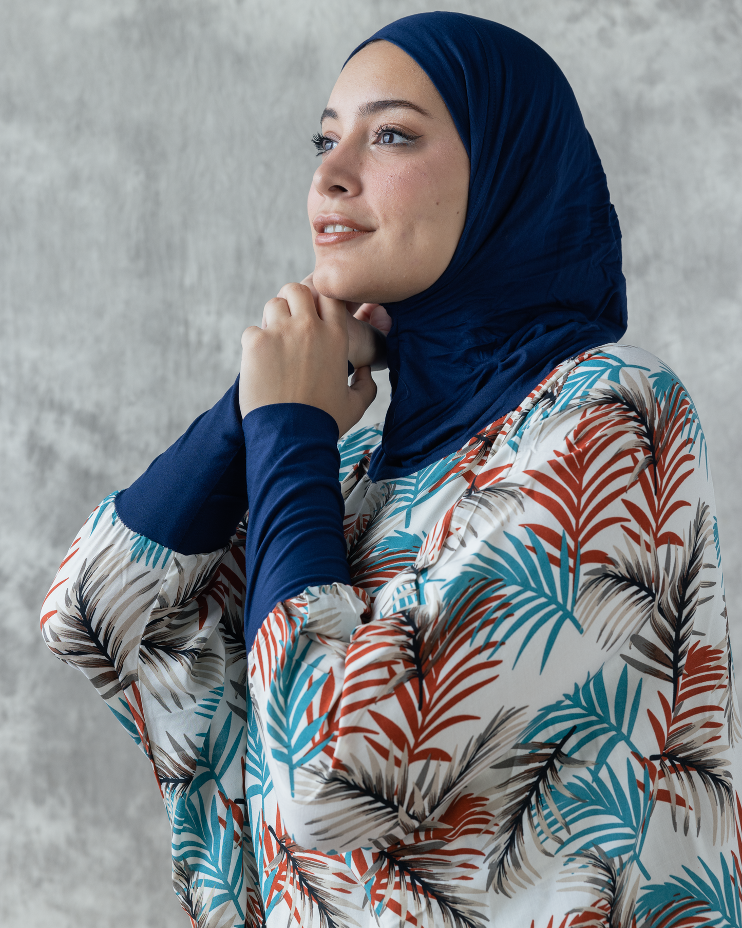 Cotton Viscose Prayer Wear Code 333 blue Red