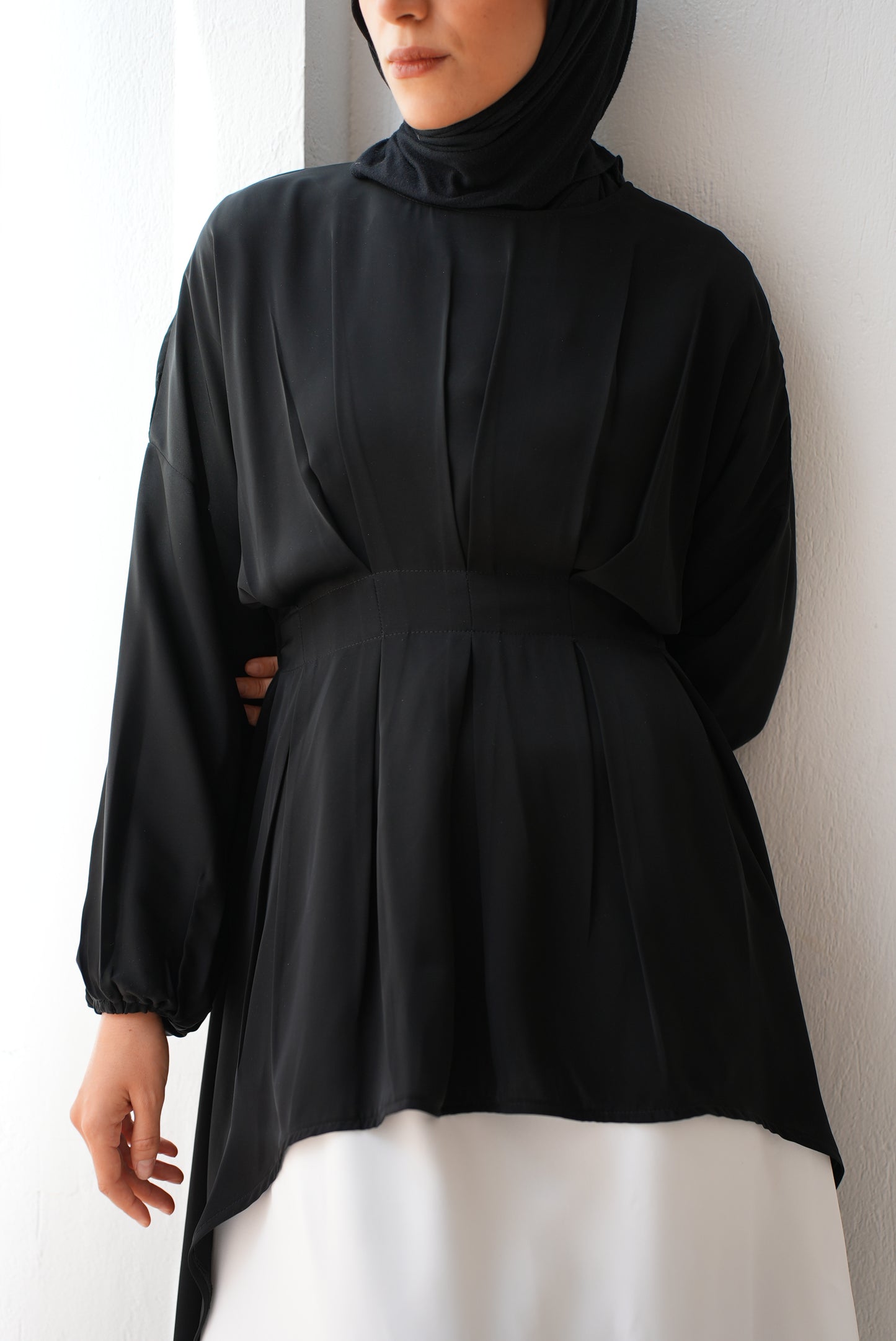 Feminine Silk Blouse Code 407 Black