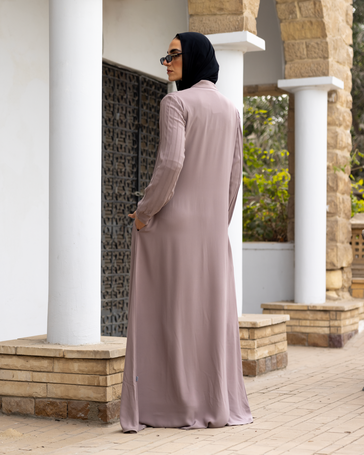 Crepe dress with pockets Code 811 Beige