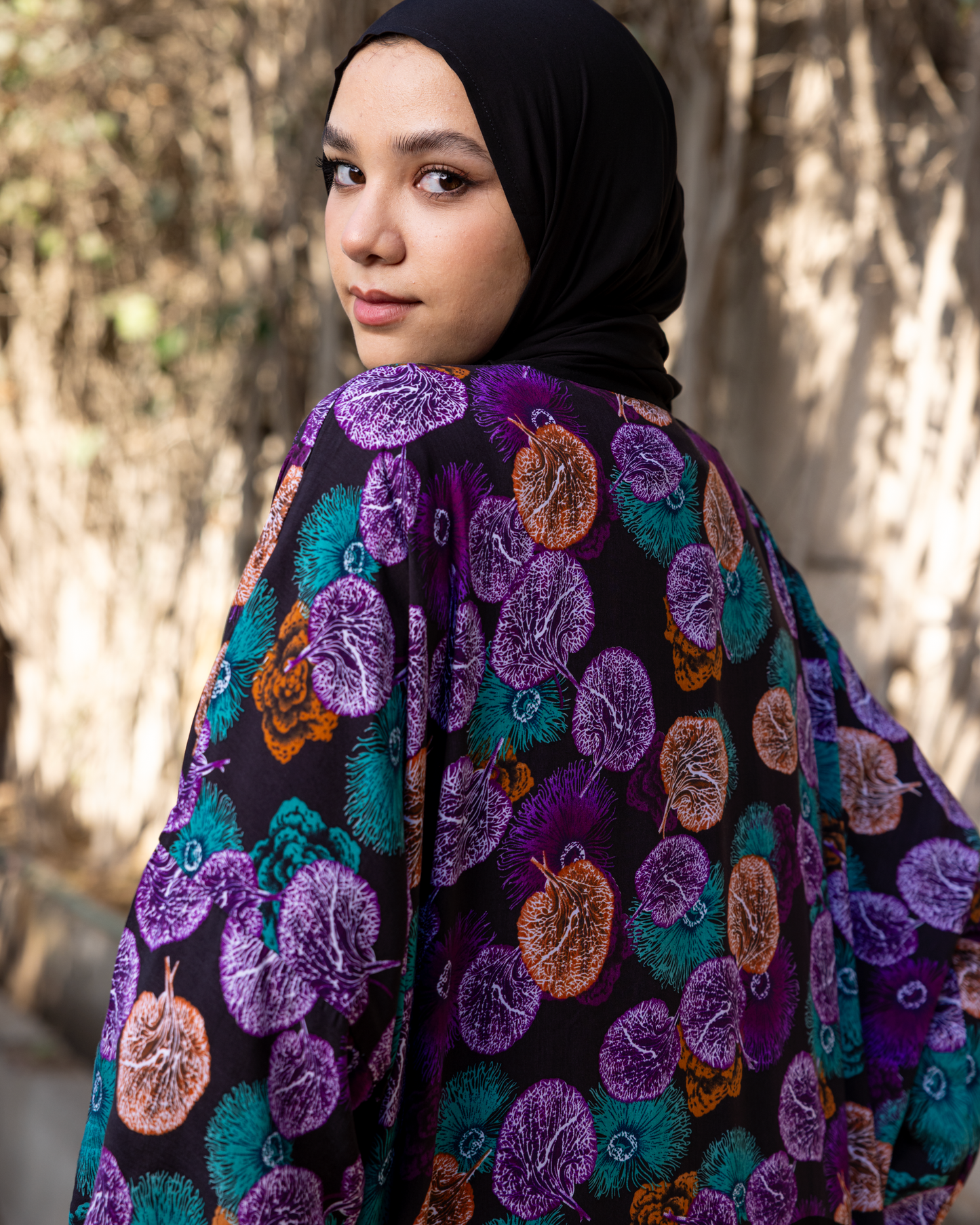 Cotton viscose Prayer Wear with attached scarf