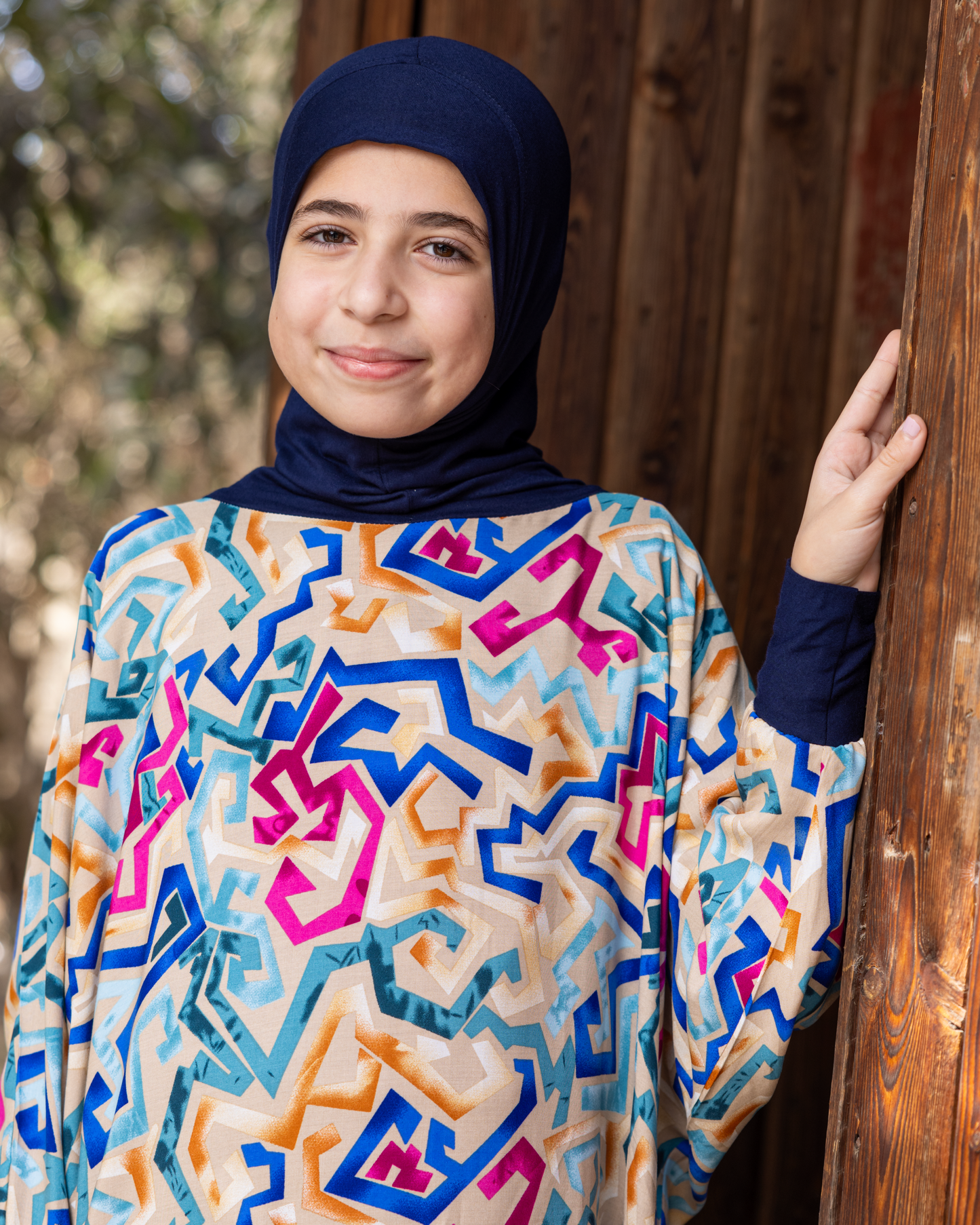 Cotton Viscose Esdal for Girl with Navy Blue cotton head