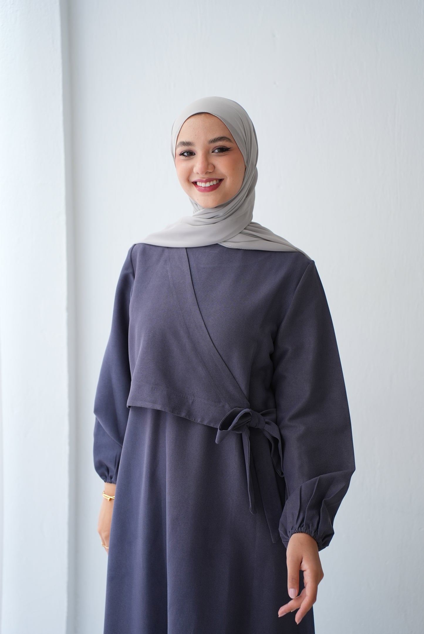 Soft Suede Wrap Dress Code fw400 Grey