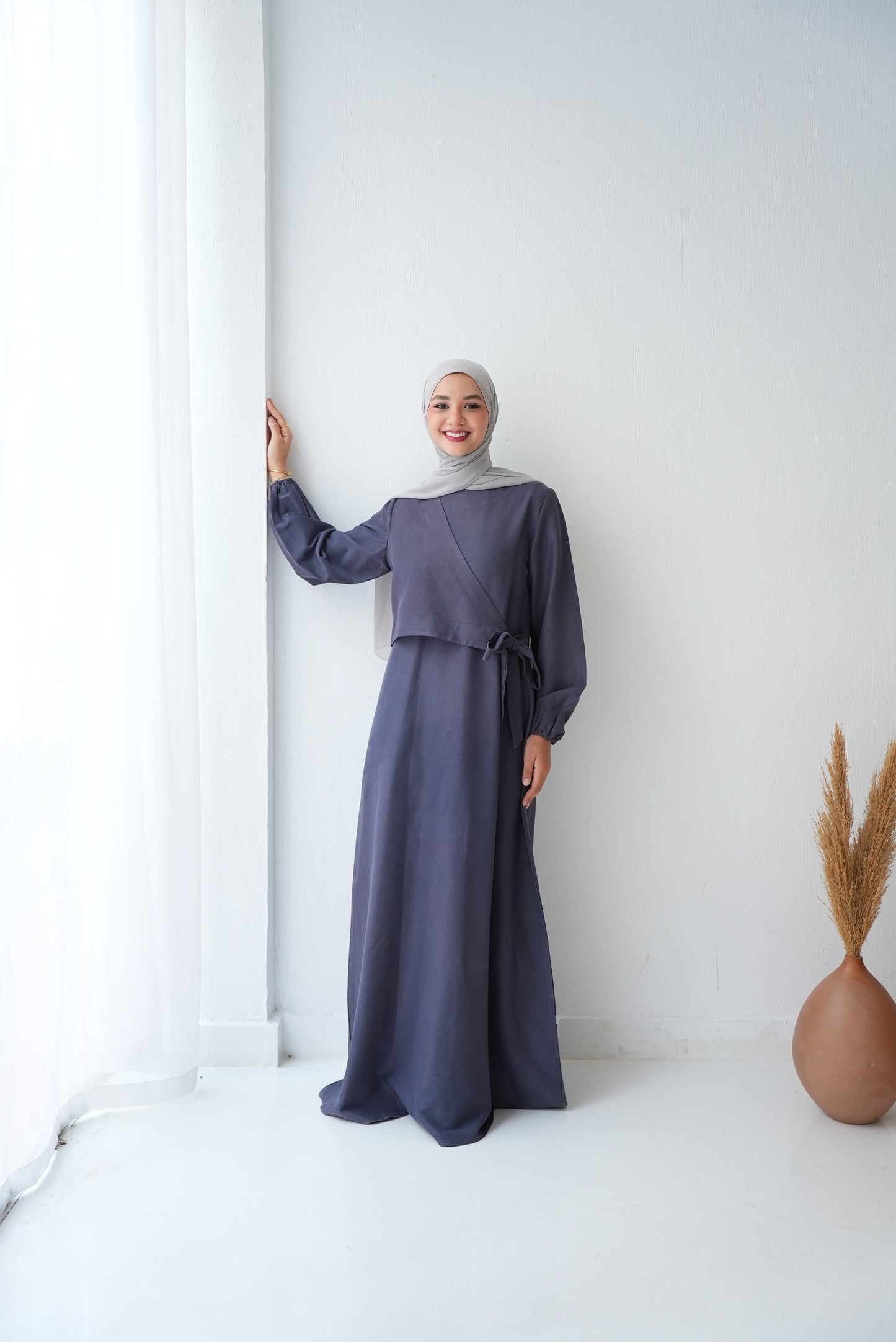 Soft Suede Wrap Dress Code fw400 Grey