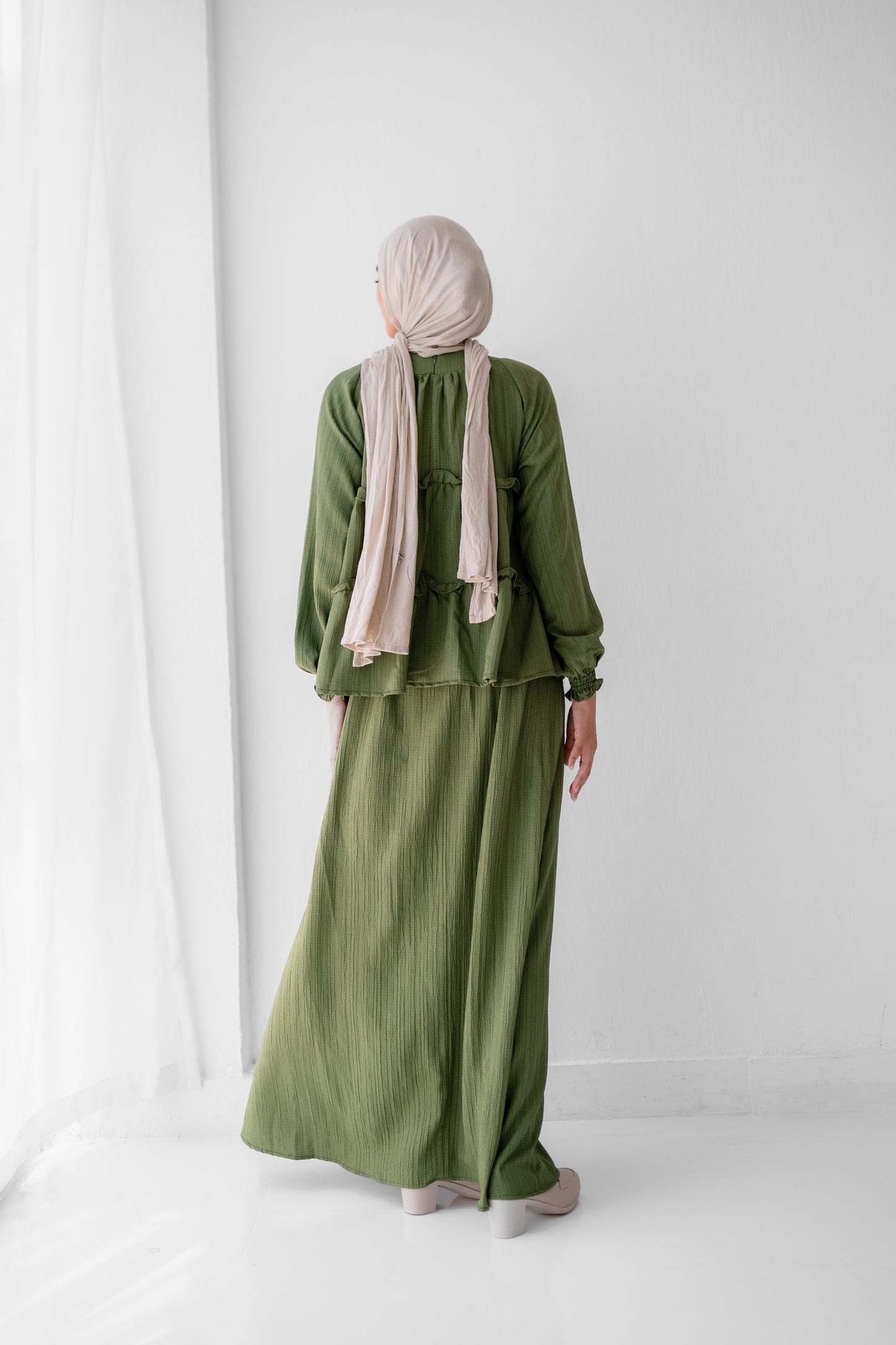 Soft Crinkle ruffles Set Code 4219 Green