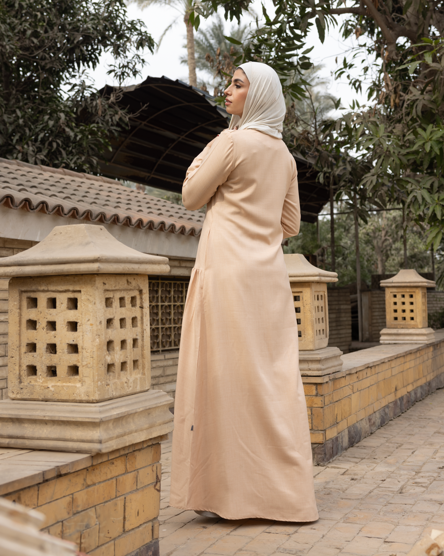 Linen Dress with pockets Code 301 light beige
