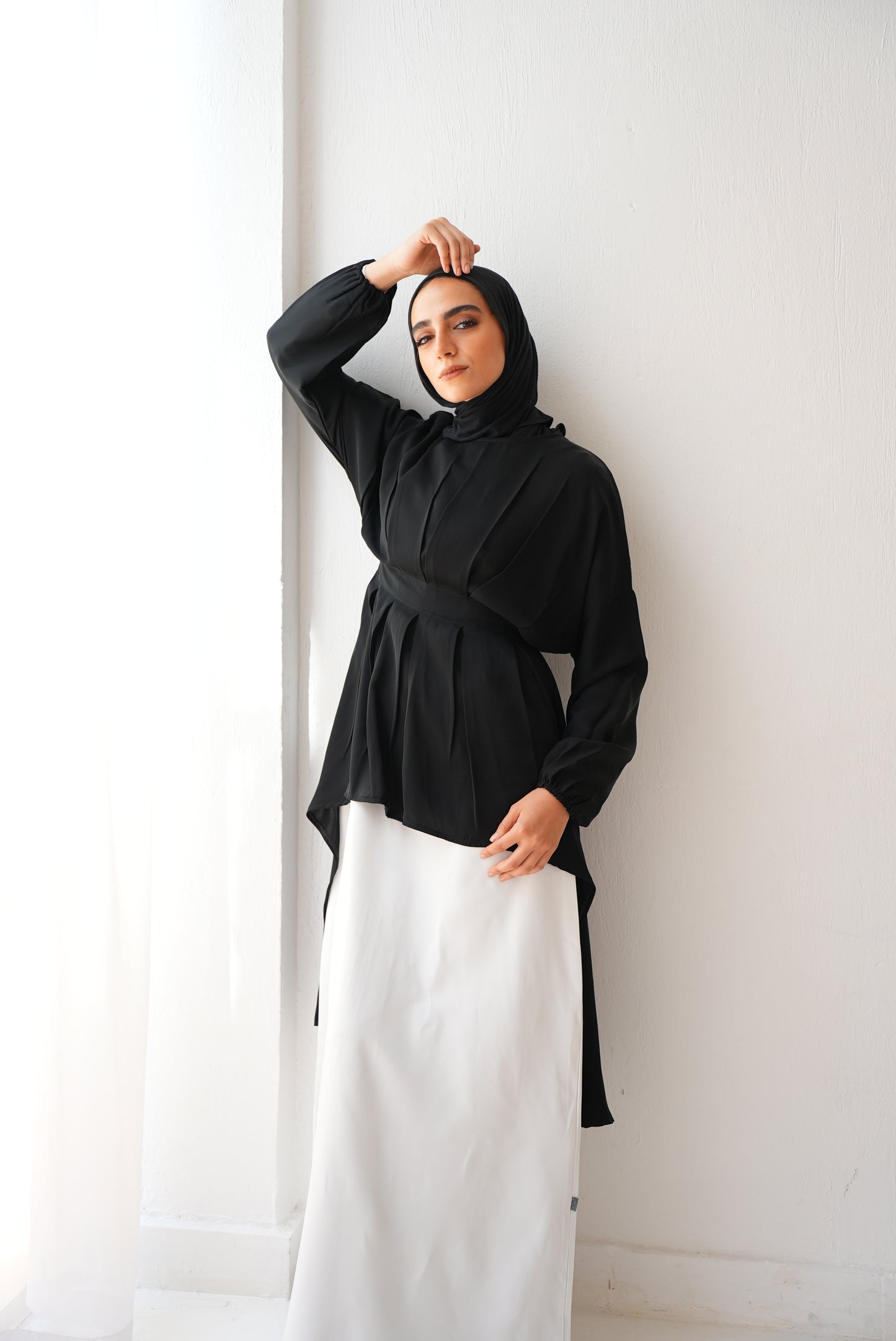 Feminine Silk Blouse Code 407 Black