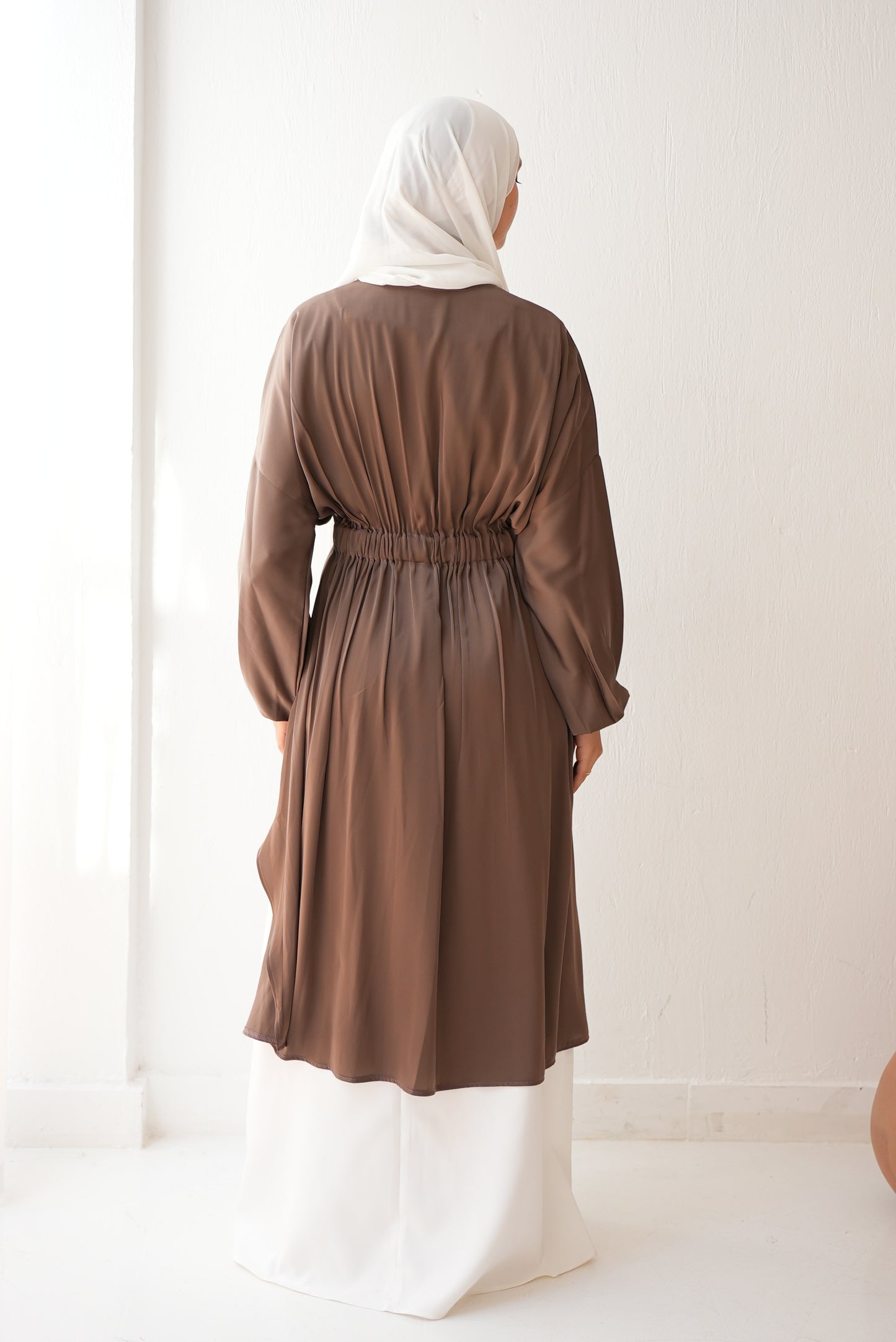 Feminine Silk Blouse Code 407 Café